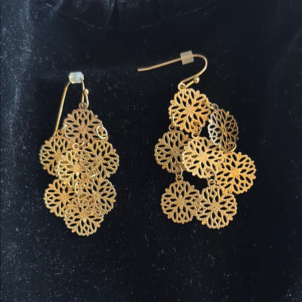 Elegant Gold Filigree Earrings